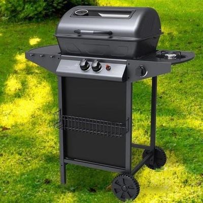Flame Safety Device Classic Black Backyard Butane Bbq Gas Grill for Outdoor Cooking