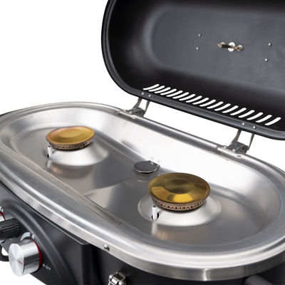 Easily Assembled 2 Burner Propane BBQ Gas Grill with Rotisserie Natural Gas Type