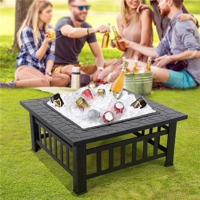 32 Inch Brazier Pan Wood Burning Fire Pit for Indoor Packing Size 62.5*22.5*72.5 cm