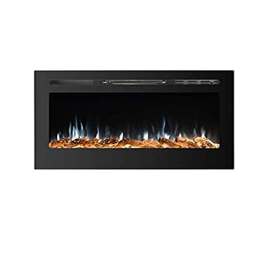 60 inch Electric Fireplace Insert Heater Metal Glass Construction with 9 Colors Flame
