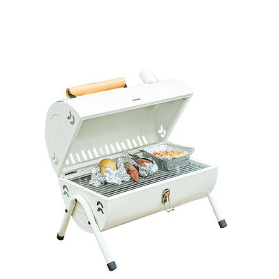 Powder Coated Steel Barrel Rotisserie Kitchen BBQ Charcoal Grill for Outdoor Picnics