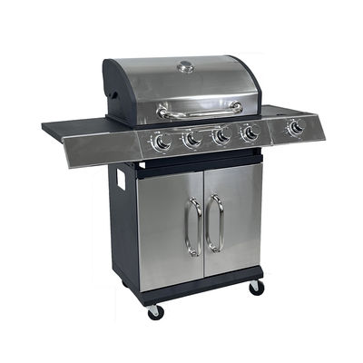 Customized Logo Acceptable 5 Burner Stainless Steel Barbecue for Outdoor Kitchen Balcony