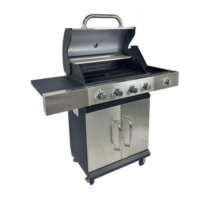 Customized Logo Acceptable 5 Burner Stainless Steel Barbecue for Outdoor Kitchen Balcony